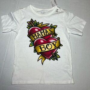 Boys Vintage Graphic Mama Boys Heart Shirt Size 4T